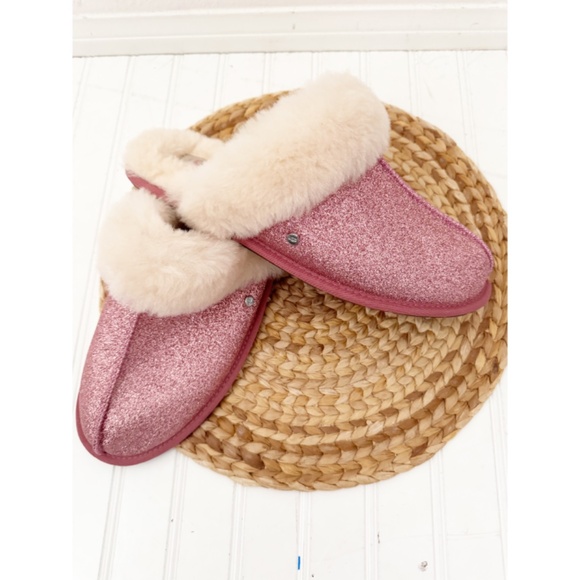NEW UGG Scuffette Pink Glitter Sparkle Slippers 12 - Picture 2 of 8